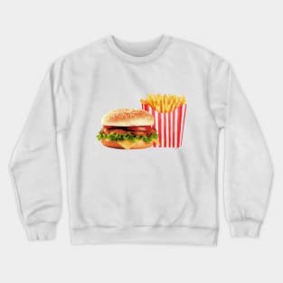 50s Burger and Chips ! Crewneck Sweatshirt